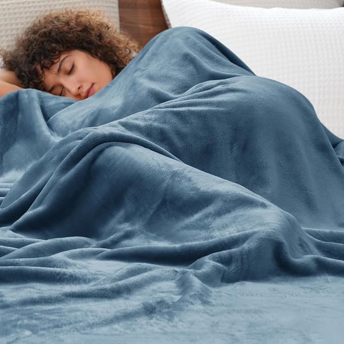 PHF Ultra Soft Fleece Blanket Twin Size, No Shed No Pilling Luxury Plush Cozy - Image 2