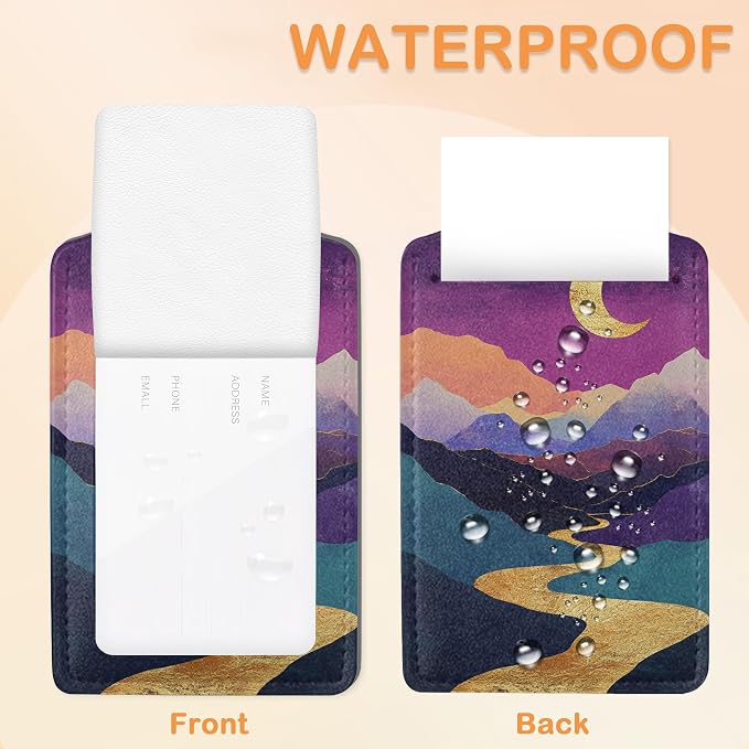 Colorful Abstract Mountain 3 Pack PU Leahter Luggage Tag - Image 3