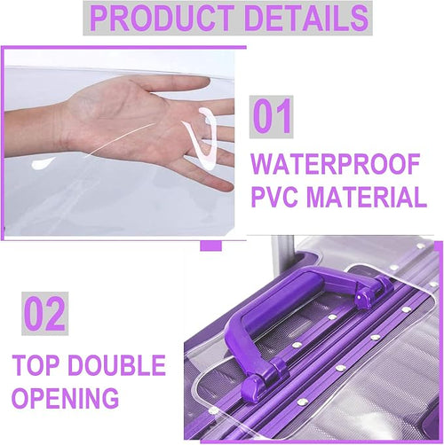 30 Inch Full Clear PVC Suitcase Cover Protectors - Image 2