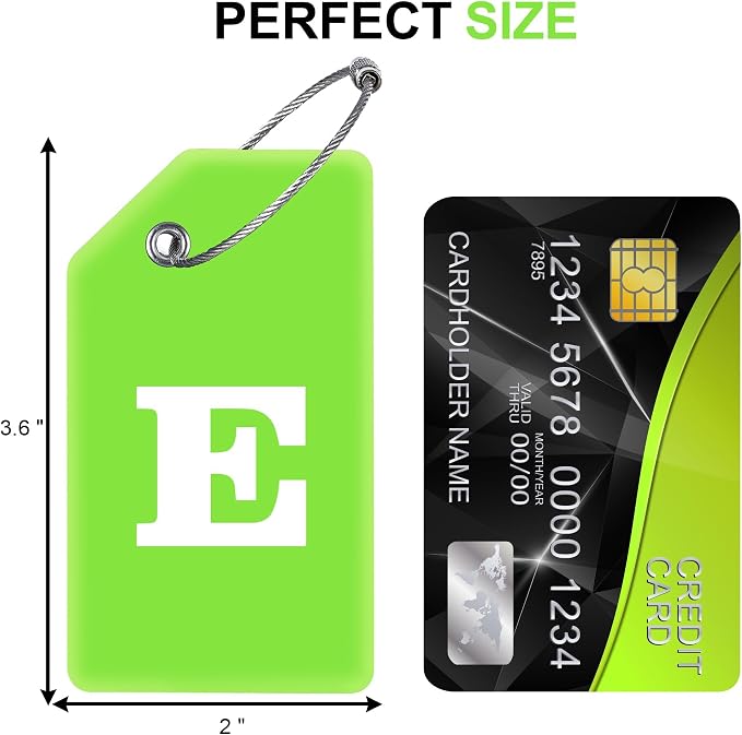8 Pcs Luggage Tags for Suitcases, 26 Initial Letter Travel Luggage Baggage - Image 4