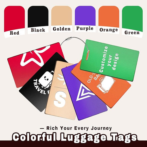 4PCS Personalized Luggage Tags for Travel Durable Aluminium Luggage Tags for - Image 2