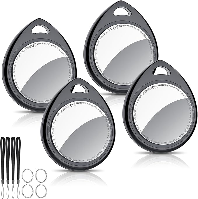 Air Tracker Tags-4 Pack, 5.3 Bluetooth Tracker Work by QCOQ