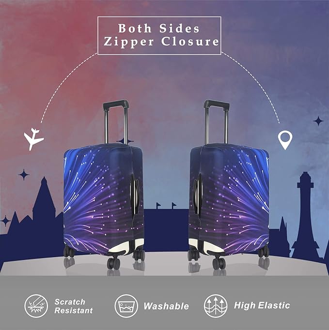 Explore Land Travel Luggage Cover Suitcase Protector Fits 27-30 Inch Case - Image 2