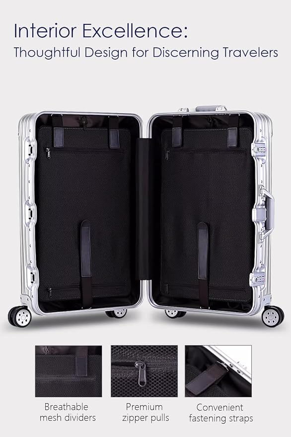 HotWay 28 Inch All Aluminum Checked in Luggage - Image 6