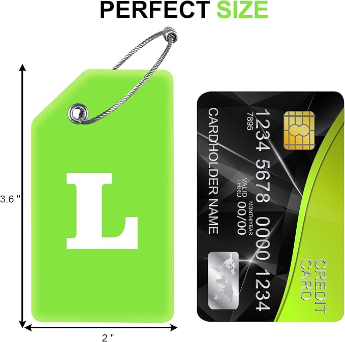 8 Pcs Luggage Tags for Suitcases, 26 Initial Letter Travel Luggage Baggage - Image 4