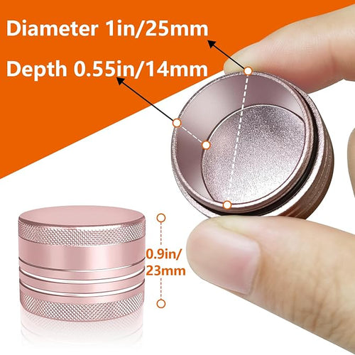 2 Sets Small Pill Box, Portable Daily Box, Aluminium Alloy Round Container - Image 2