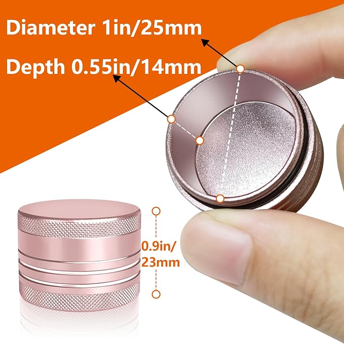 Small Pill Box, Portable Daily Box, Aluminium Alloy Round Container - Image 2