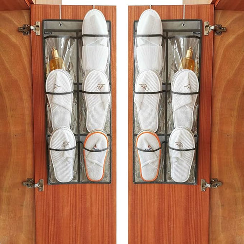 2 Packs Over The Door Hanging Closet Shoes Holder Organizer Shoe Storage Shoe - Image 2