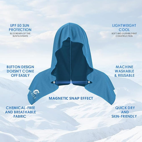 3 Pack Cooling Hoodie Towels for Neck and Face, UPF 50 Sun Protection & Instant - Image 2