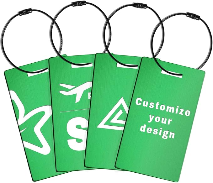 4PCS Personalized Luggage Tags for Travel Durable Aluminium Luggage Tags for by comfortez