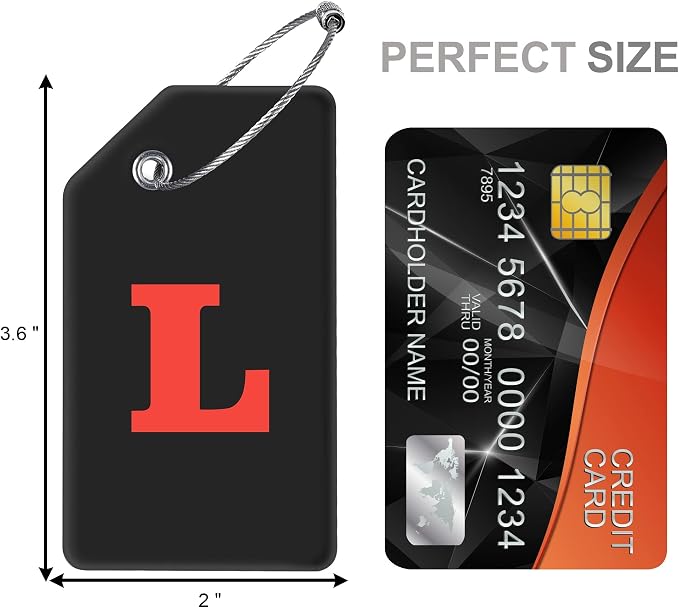 8 Pcs Luggage Tags for Suitcases, 26 Initial Letter Travel Luggage Baggage - Image 4
