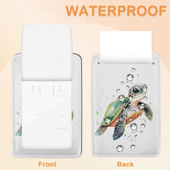 Abstract Colorful Sea Turtle 3 PCS PU Leather Luggage Tags - Image 3