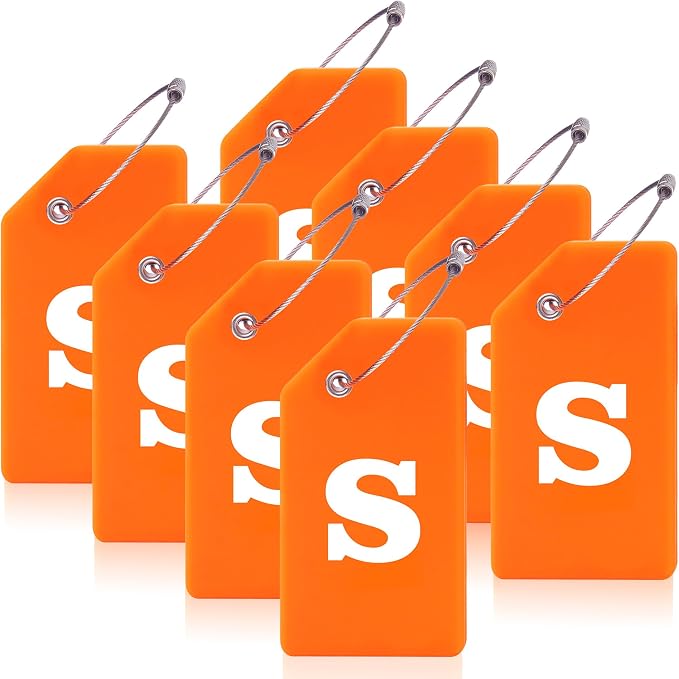 8 Pcs Luggage Tags for Suitcases, 26 Initial Letter Travel Luggage Baggage by Gostwo