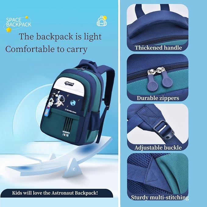 Astronaut-space Kids Backpack for Girls-Boys Elementary Middle School Backpack - Image 6