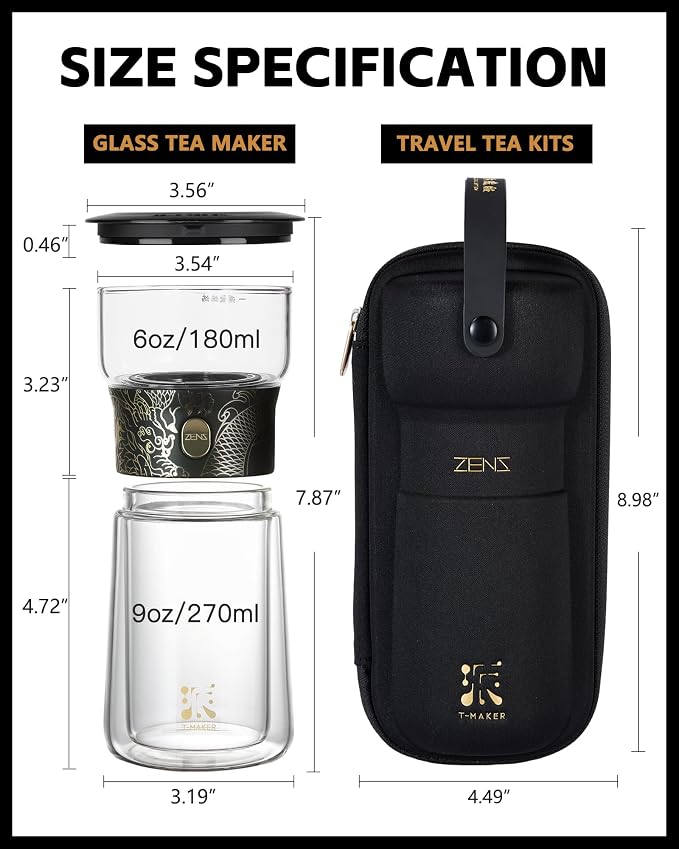 ZENS Cool Glass Teapot with Infuser, Smart One Touch Tea Maker - Image 5