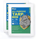 GUARD SHIELD Tarp White 8x10 Feet Multi Purpose Waterproof Poly Tarp Cover 5mil by GUARDSHIELD