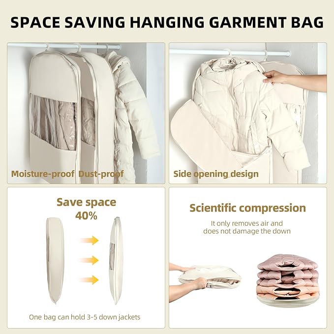 2 Packs Space Saving Garment Bag - Image 3
