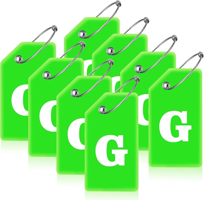 8 Pcs Luggage Tags for Suitcases, 26 Initial Letter Travel Luggage Baggage by Gostwo