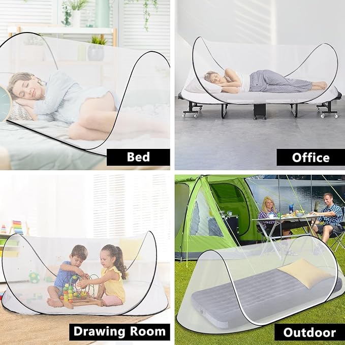 SuperDen Pop Up Mosquito Net, Foldable Mosquito Net Tent - Image 2