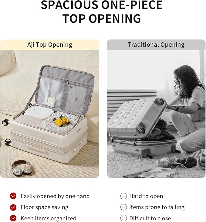 aji Expandable Top Open Luggage Sets 2 Piece - Image 4