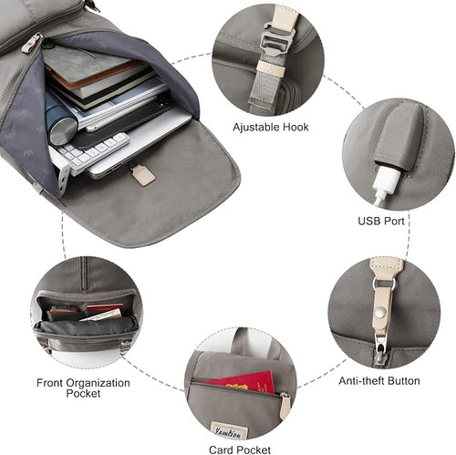 17" Laptop Backpack for Women & Men, Bookbag for Teen Girls & Boys Teenagers - Image 2