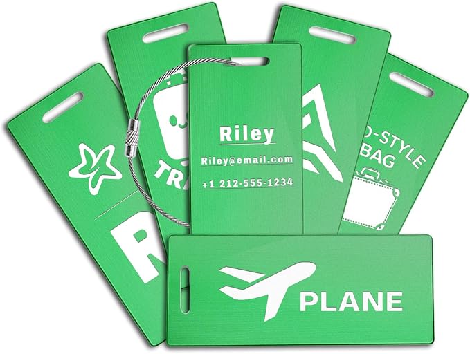Custom Metal Luggage Tags for Suitcases Custom Engraved Aluminum Personalized by comfortez