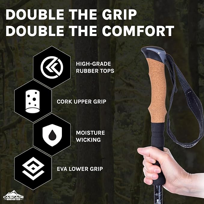 Cascade Mountain Tech Trekking Poles - Image 5