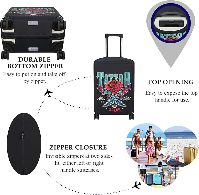 Explore Land Travel Luggage Cover Suitcase Protector Fits 18-22 Inch Case - Image 3