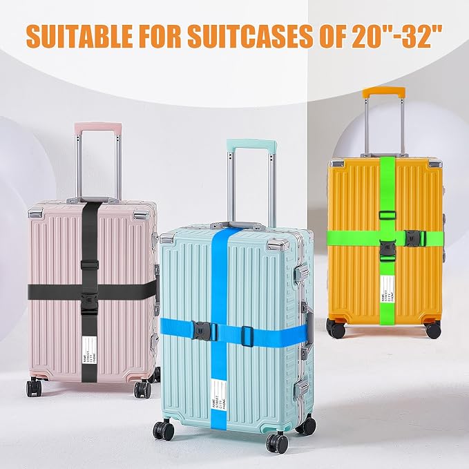 BILIONE Luggage Straps TSA Approved Add a Bag Premium Accessory - Image 3