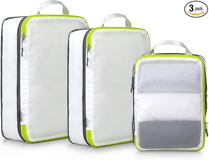 Cipway Mesh Compression Packing Cubes, Ultralight See Through Luggage Organizer by Cipway