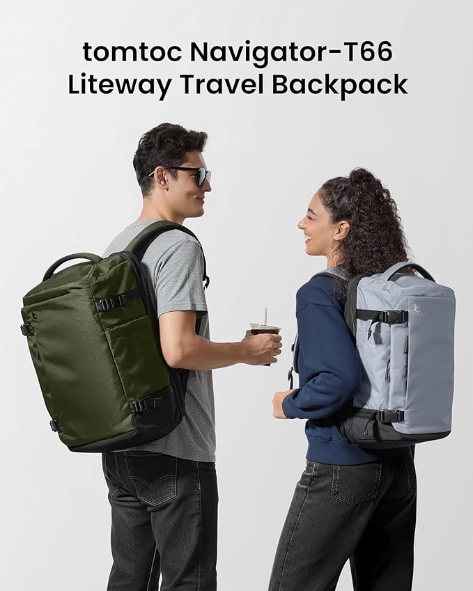 tomtoc Travel Backpack 28L, TSA Friendly Flight Approved Carry-on Luggage Hand - Image 2