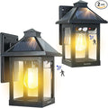2 Pack Solar Wall Lantern Lights Outdoor Dusk to Dawn Motion Sensor Waterproof by Kuniwa
