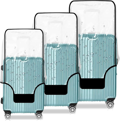3 PCS Thicken Clear PVC Luggage Cover Protectors by Gigabit