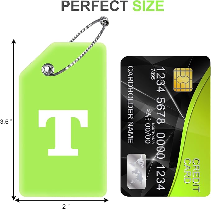 8 Pcs Luggage Tags for Suitcases, 26 Initial Letter Travel Luggage Baggage - Image 4