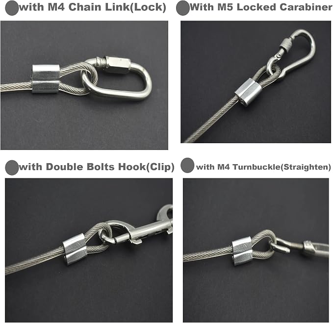 5 Pcs 4mm Wire 24 inch Vinyl Coated Stainless Steel Cable - Image 5