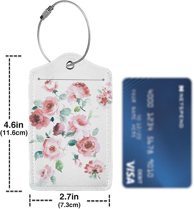 Flowers Watercolor 2-Pack Luggage Tags - Image 4