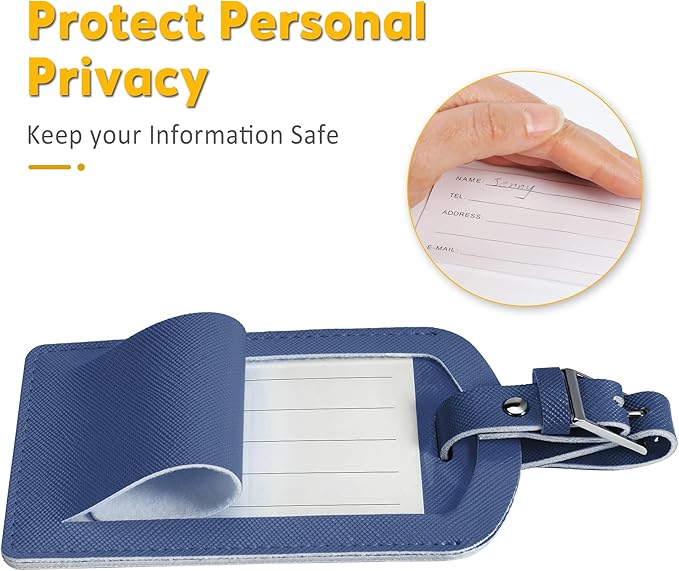 3 Pack Luggage Tags for Suitcases, TSA Approved Bag Tags, Baggage Tags - Image 3
