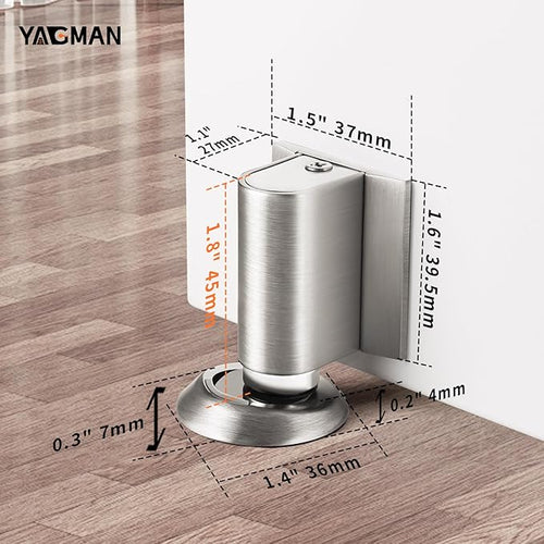 3 Pack Magnetic Door Stoppers Retractable Bottom of Door Holder No Drilling - Image 2