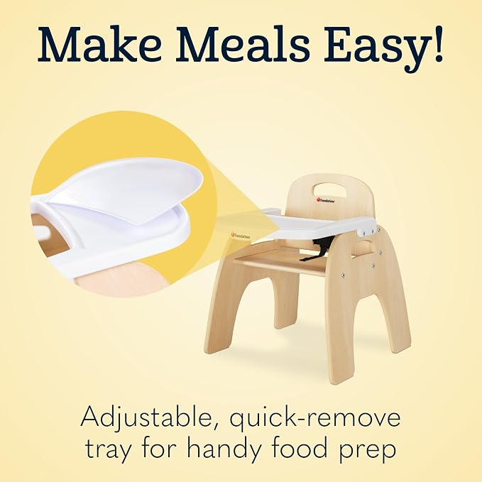 Foundations Easy Serve 11" Wood Feeding Chair - Image 4