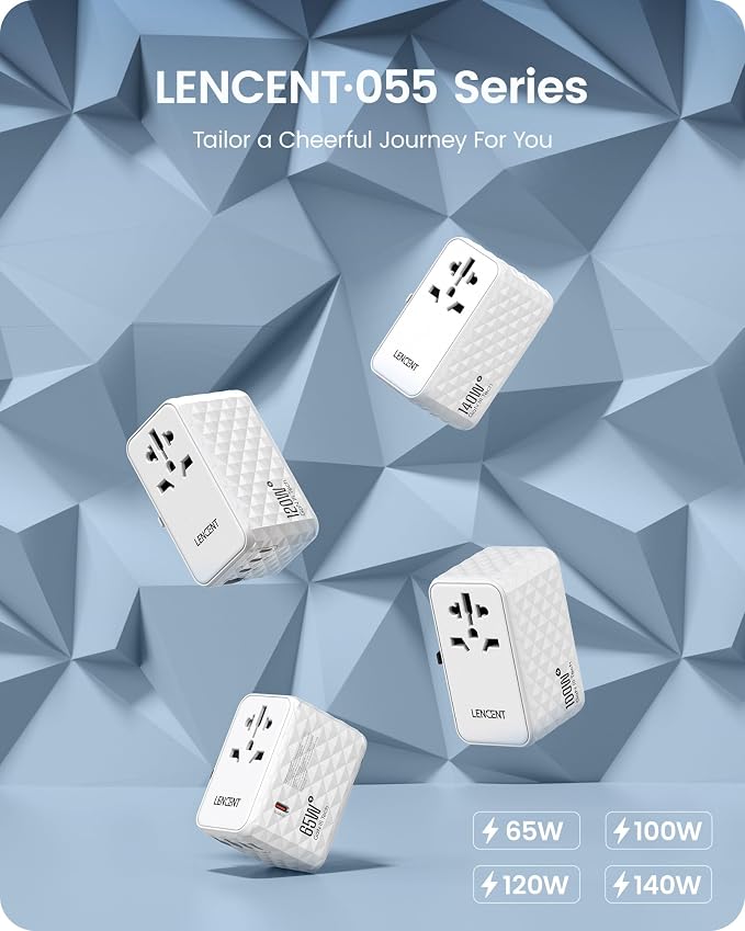 LENCENT 65W International Travel Adapter, Universal Travel Adapter - Image 5