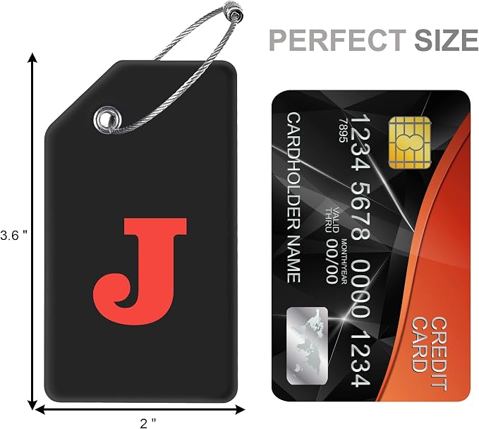8 Pcs Luggage Tags for Suitcases, 26 Initial Letter Travel Luggage Baggage - Image 4