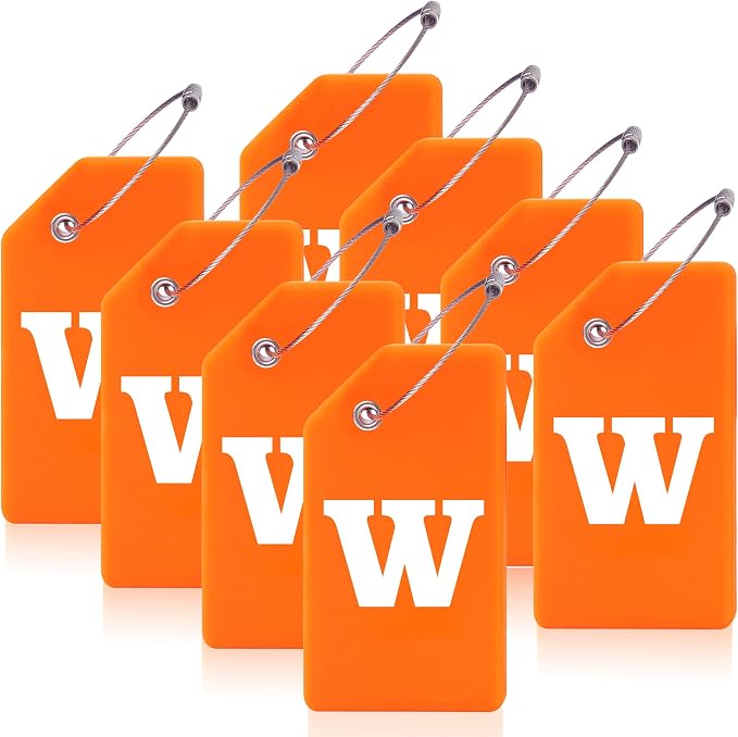 8 Pcs Luggage Tags for Suitcases, 26 Initial Letter Travel Luggage Baggage by Gostwo