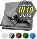 Tarp Cover 40X40 Silver/Black Heavy Duty Thick Material, Waterproof, RV Or Pool by Trademark+Supplies