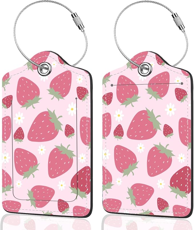2Pack Luggage Tags for Suitcases, Cute Unique Pu Leather Cruise Luggage Tag by Unknown