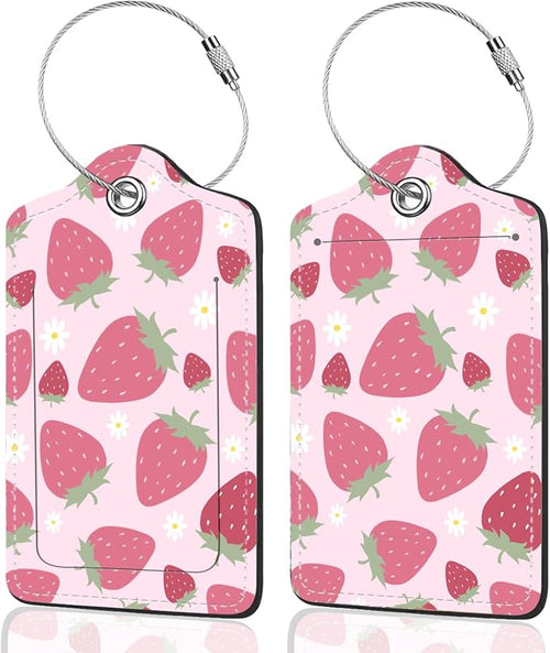 2Pack Luggage Tags for Suitcases, Cute Unique Pu Leather Cruise Luggage Tag by Unknown