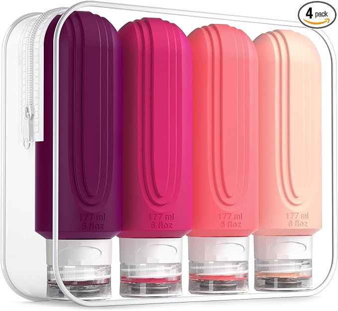 Travel Bottles for Toiletries, Large 6oz Oversize Containers, BPA Free Leak by Mrsdry