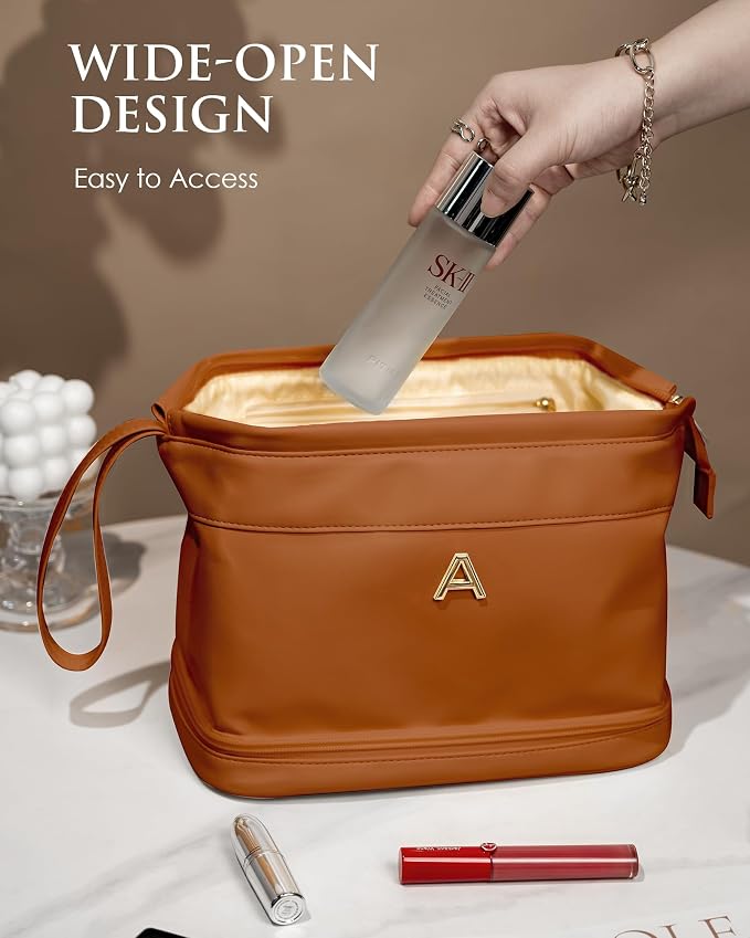 Women Gifts, Personalized Makeup Bag, Monogrammed Gifts, Initial Double Layer - Image 5