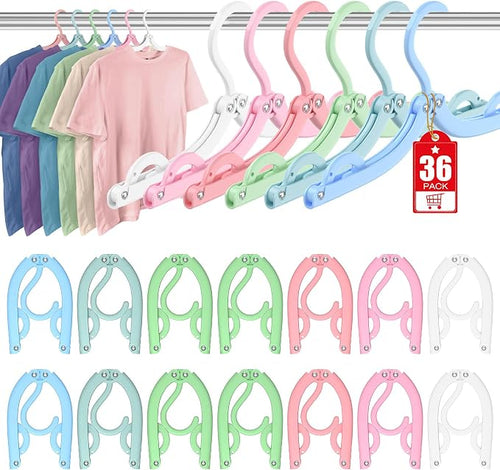 36 Pcs Travel Hangers Portable Foldable Travel Hanger Organizer, Plastic Cruise by Besslly
