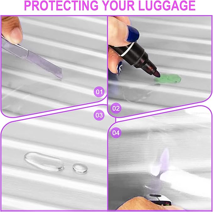 24 Inch Full Clear PVC Suitcase Cover Protectors - Image 3