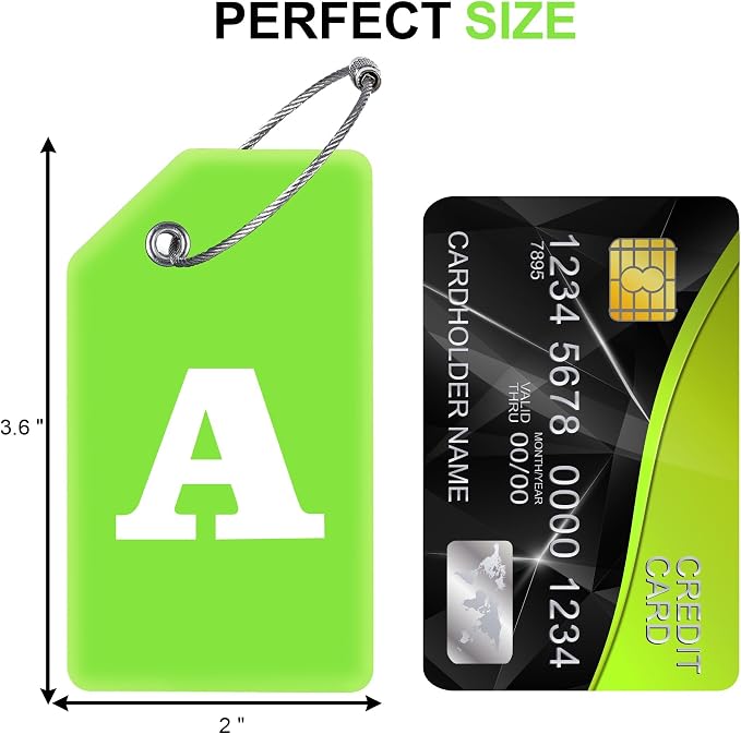 8 Pcs Luggage Tags for Suitcases, 26 Initial Letter Travel Luggage Baggage - Image 4